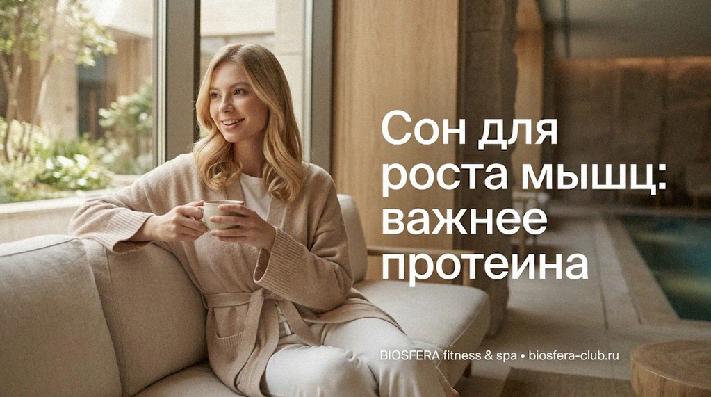 Рост мышц: почему 8 часов сна важнее любого протеина — велнес-клуб Biosfera