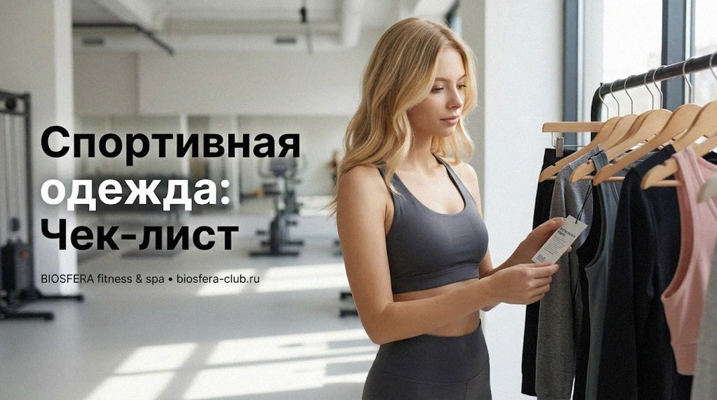 Спортивная одежда для зала: чек-лист и 3 правила экономии — велнес-клуб Biosfera